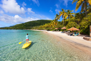 Canvas Print - Active young woman on vacation