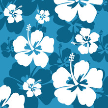 Seamless Pattern With Hibiscus Flower