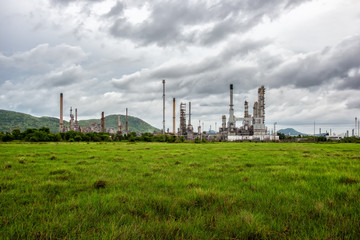 Wall Mural - Oil refinery at sunrise