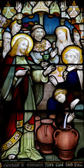 Poster - Wedding at Cana in stained glass