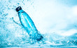 canvas print picture - Bottle of water splash