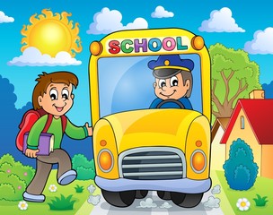 Poster - Image with school bus theme 6