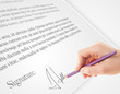 © ra2 studio - Hand writing personal signature on a paper form