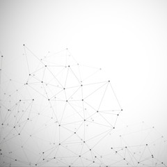 Poster - Molecule structure, gray background for communication, vector