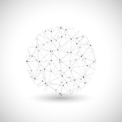 Poster - Molecule structure, gray background for communication, vector