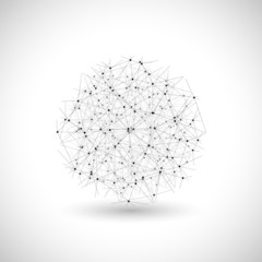 Poster - Molecule structure, gray background for communication, vector