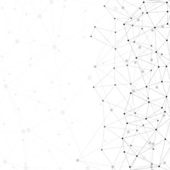 Poster - Molecule structure, gray background for communication, vector