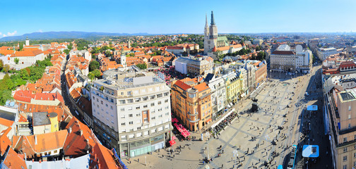 Sticker - Croatian Zagreb aerial view