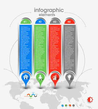 Business Infographic Vector Background.