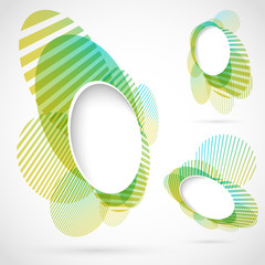 Wall Mural - Bright green blue summer design elements