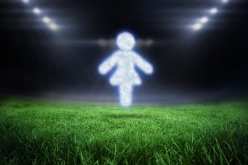 Poster - Composite image of cloud in shape of woman
