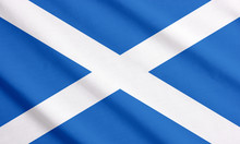 Flag Of Scotland Waving