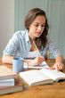© CandyBox Images - Teenage student girl studying book at home