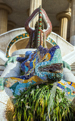 Wall Mural - Lizard in Park Guell