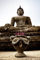 Buddha in Wat Si Sawei, Sukothai