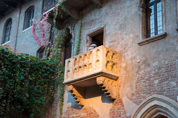 Famous Juliet balcony in Verona