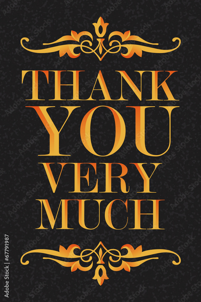 Thank You Very Much Stock Vector | Adobe Stock