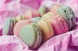 Shabby Chic Background with Macarons