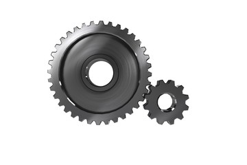 Poster - Metal cog and wheel connecting