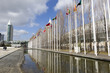National flags in the Park of Nations in Lisbon, Portugal