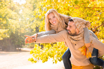 Canvas Print - autumn couple