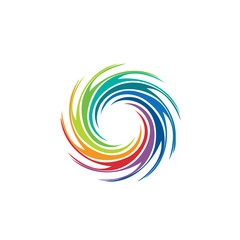 Wall Mural - Abstract colorful swirl image logo