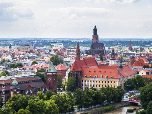 Obraz w ramie View of Wroclaw