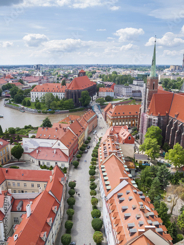 Naklejka - mata magnetyczna na lodówkę View of Wroclaw