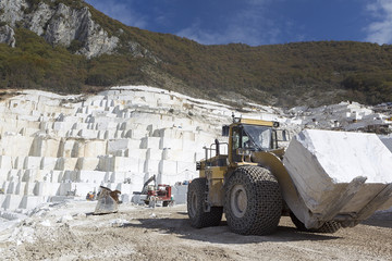 quarry of white marble