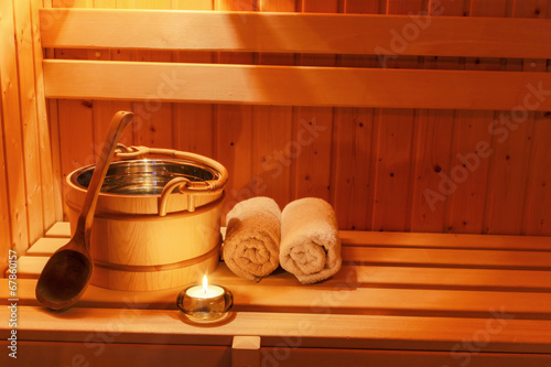 Wellness und Spa in der Sauna Fototapet