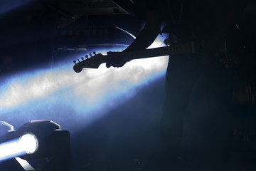 entertainment concert lighting and guitar performer