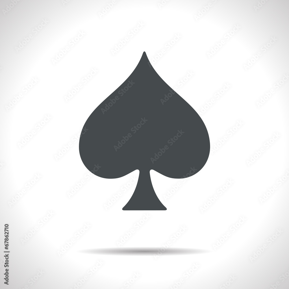 Spade Bitmap Vector game spade icon. Eps10 Stock Vector | Adobe Stock