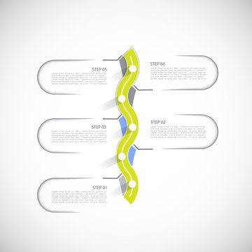 Minimal style infographic template, vector illustration