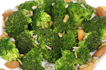 Close up of broccoli salad.