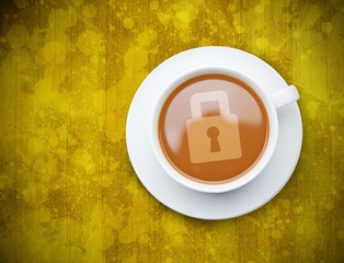 Poster - Composite image of lock