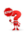 © pixdesign123 - Question Mark character with stop sign