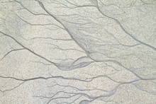 Textures Of Freshwater Veins In The Sand, Galapagos, Ecuador