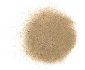 pile desert sand isolated on white background