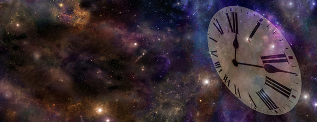 Wall Mural - time and space website banner