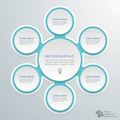 Wall Mural - infographics vector background 6-step process