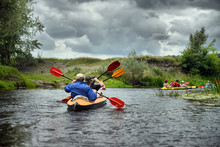 River, Sula, 2014 Ukraine, June14 ; River Rafting Kayaking Edito