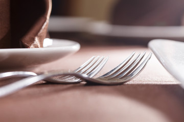 Wall Mural - table set for meal