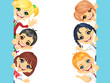 Vector happy smile kids and banner
