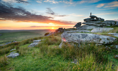 sunset on bodmin moor