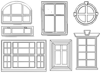 Set of diferent windows