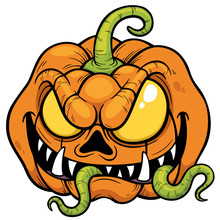 Vector Illustration Of Halloween Pumpkin