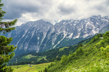 Sticker - Wolken über Gebirge