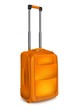 Orange suitcase isolated