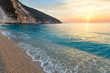 Sunset on Myrtos Beach (Greece,  Kefalonia, Ionian Sea).