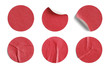 Red Round Stickers